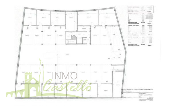 Plano planta sótano garaje