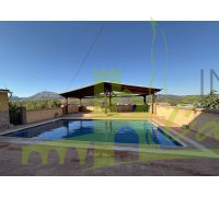 Piscina con terraza y porche